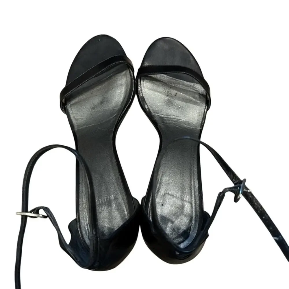 Stuart Weitzman Women’s 8.5 Black Open Toed High Heeled Shoes